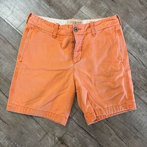 Mens Hollister Orange Distressed Shorts – Waist 30